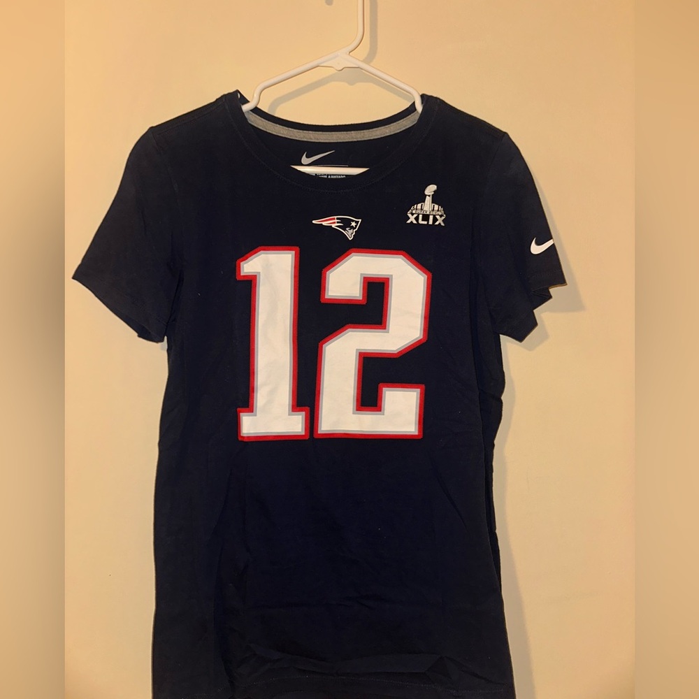Nike Patriots Super Bowl Tom Brady #12 Tee